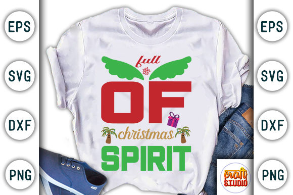 Christmas Quote Design, Full of Christmas Spirit