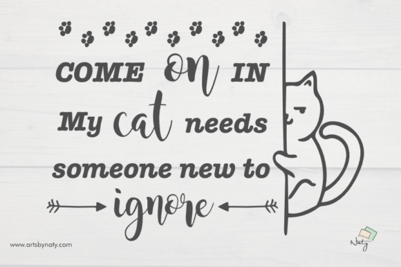Funny Cat Quote Illustration Graphics