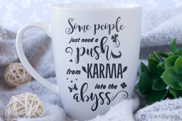Funny Karma Quote Illustration Graphics