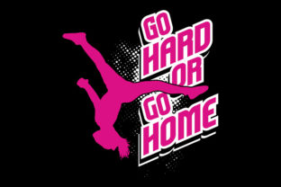 Go Hard or Go Home Cheer Silhouette