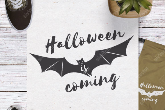 Halloween is Coming Quote: Graphics and Print Templates