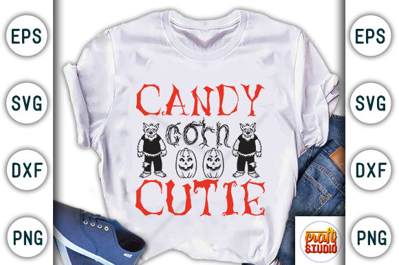 Halloween Quote Design, Candy Corn Cutie