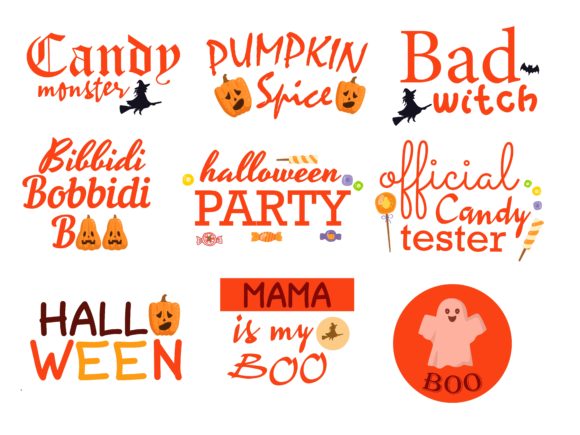 Halloween Quotes Design for Graphics and Illustrations